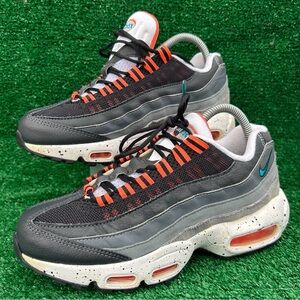 Nike Air Max 95 Black Gray with Orange Highlights